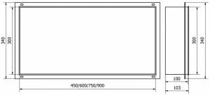 MEXEN - X-Wall-NR modul pre vstavanie do steny 75x30, biela 1921753010