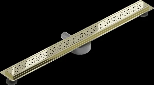 MEXEN/S - Flat 360° M12 podlahový žľab otočný 100, zlatý 1521100-40