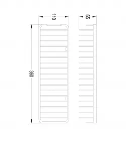 OMNIRES - UNI košík do sprchy, 36 x 7 x 11 cm zlatá /GL/ 8963AGL