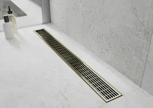 MEXEN/S - Flat 360° M33 podlahový žľab otočný 100, zlatý 1533100-40