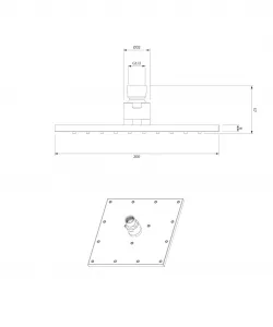 OMNIRES - SLIMLINE dažďová sprcha, 20 x 20 cm chróm /CR/ WG220CR