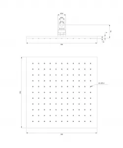 OMNIRES - SLIMLINE dažďová sprcha, 30 x 30 cm chróm /CR/ WG230CR