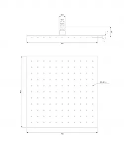 OMNIRES - SLIMLINE dažďová sprcha, 40 x 40 cm chróm /CR/ WG240CR