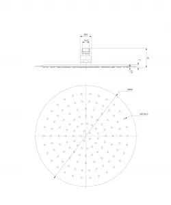 OMNIRES - ULTRA SLIMLINE dažďová sprcha, o 30 cm chróm /CR/ WGU130CR