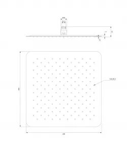 OMNIRES - ULTRA SLIMLINE dažďová sprcha, 40 x 40 cm chróm /CR/ WGU240CR