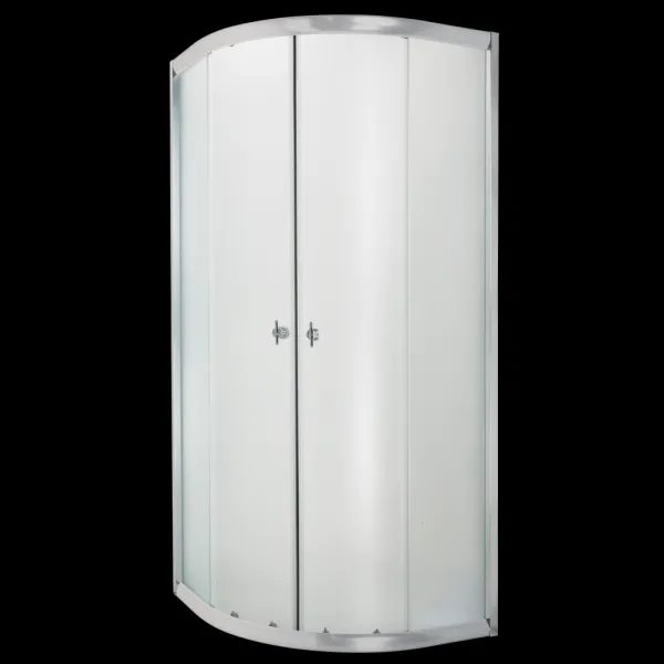 INVENA - Sprchovací kút štvrťkruh MARBELLA, profil: chróm, sklo frosted 80x80cm AK-46-181-O