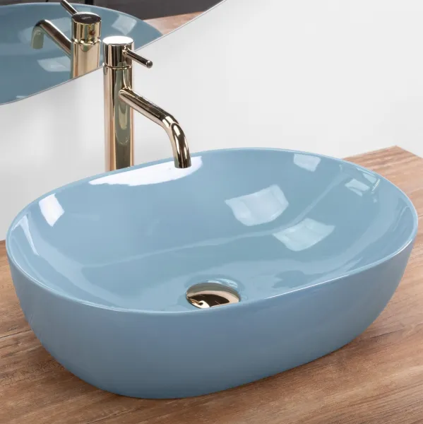 REA - Umývadlo na dosku LISA L.BLUE SHINY REA-U6620