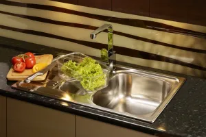 DEANTE DEANTE - Xylo nerez dekor - Nerezový drez, 1 - bowl s odkvapkávačom ZEX_3113