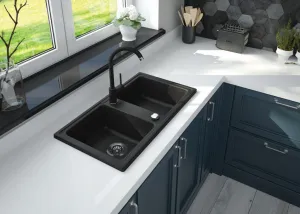DEANTE DEANTE - Zorba alabaster - Granitový drez, 2 - bowl ZQZ_A203
