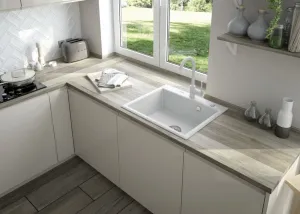 DEANTE DEANTE - Andante alabaster - Granitový drez ZQN_A103