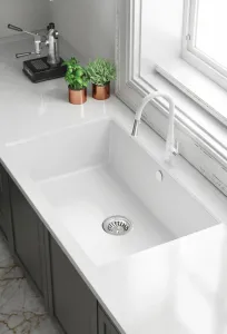 DEANTE DEANTE - Corda šedá metalic - Granitový drez pod dosku - spodná montáž ZQA_S10D