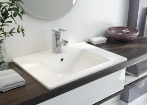 DEANTE - Floxs biela - Keramické umývadlo, vsadené - 60 cm CDI_6U6M