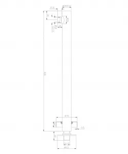 OMNIRES - nástenné sprchové rameno, 40 cm chróm /CR/ RA02XCR