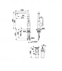 KFA KFA - Batéria drezová DUERO PURE BASIC, s filtráciou, nerez 6623-915-22
