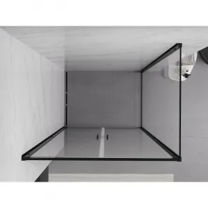 MEXEN/S - Exo sprchovací kút dvere krídlové 100 x 80, transparent, čierna 814-100-080-70-00