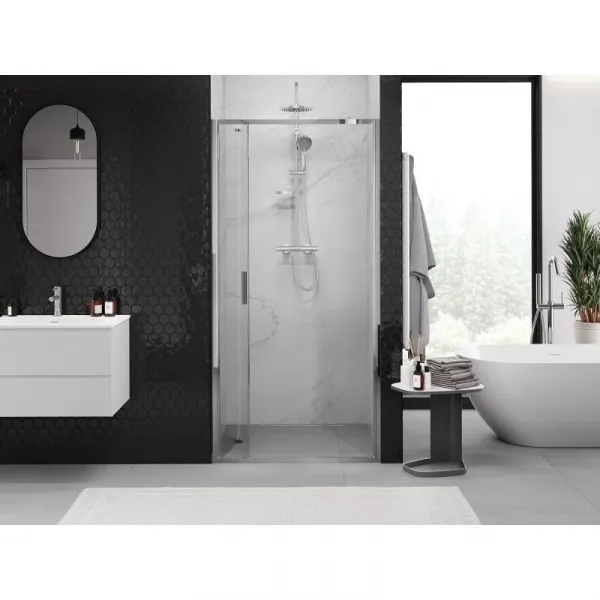 MEXEN - Exo skladacie sprchové dvere 75, transparent, chróm 816-075-000-01-00