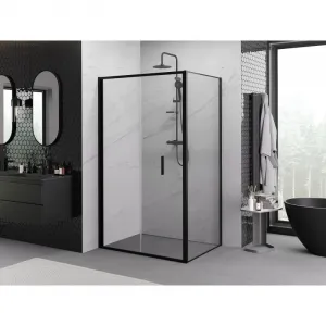 MEXEN/S - Exo sprchovací kút skladacie dvere 100 x 80, transparent, čierna 816-100-080-70-00