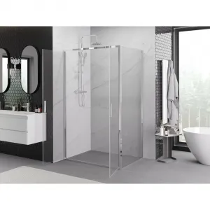 MEXEN/S - Exo sprchový kút dvere krídlové 80 x 70, transparent, chróm 814-080-070-01-00