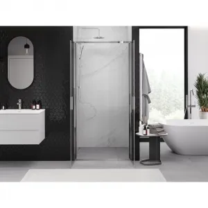 MEXEN - Exo sprchové dvere krídlové 80, transparent, chróm 814-080-000-01-00