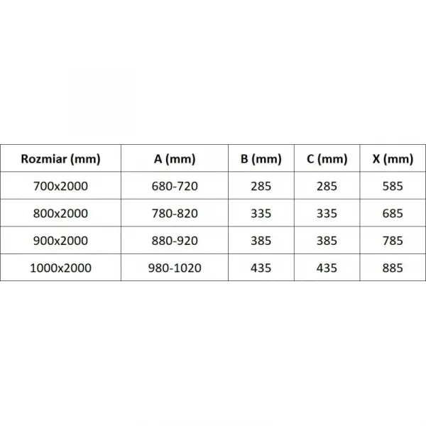 MEXEN - Exo sprchové dvere krídlové 70, transparent, chróm 814-070-000-01-00