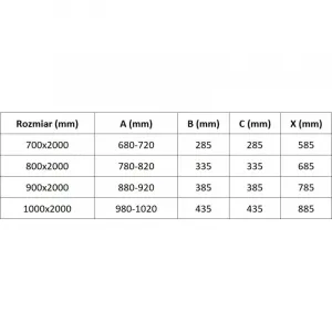 MEXEN - Exo sprchové dvere krídlové 70, transparent, chróm 814-070-000-01-00