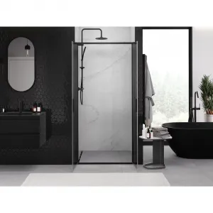 MEXEN - Exo sprchové dvere krídlové 80, transparent, čierna 814-080-000-70-00