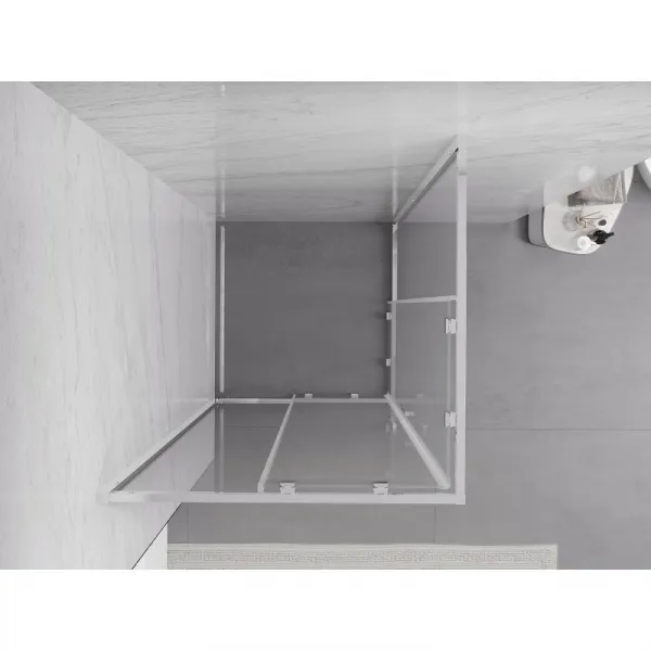 MEXEN/S - Exo štvorcový posuvný sprchovací kút 70 x 70, transparent, chróm 8111-070-070-01-00