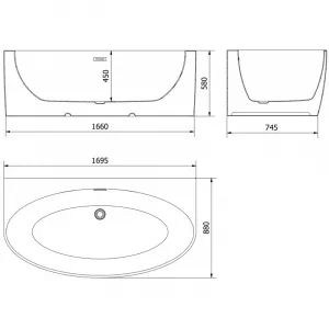 Mexen Bruna 170 x 88 cm 52731708800-01