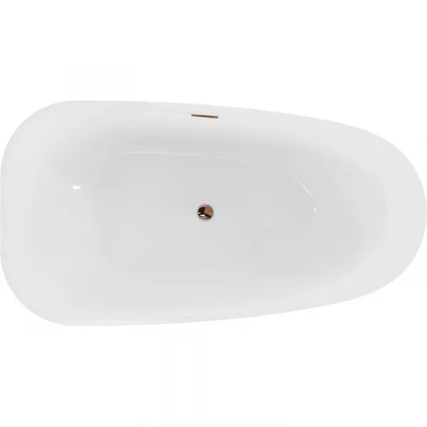 Mexen Giada 170 x 90 cm, biela lesklá, prepad ružové zlato - 52741709000-60