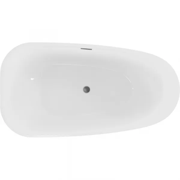 MEXEN/S - Giada voľne stojaca vaňa 170 x 90, biela lesk, sifón a prepad grafit metal 52741709000-95