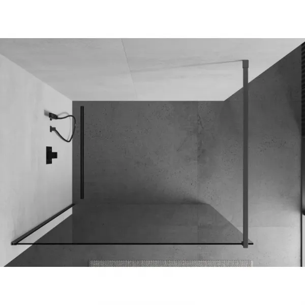 MEXEN/S - Kyoto Sprchová zástena WALK-IN 75 x 200, transparentný 8 mm, grafit metal 800-075-101-95-00