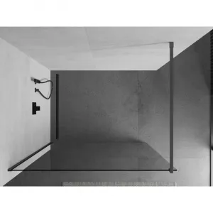 MEXEN/S - Kyoto Sprchová zástena WALK-IN 75 x 200, transparentný 8 mm, grafit metal 800-075-101-95-00