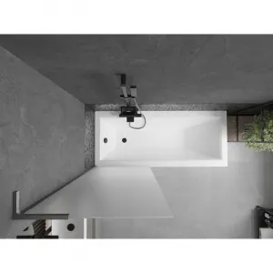 MEXEN/S - Next L vaňová zástena FIX 70 x 150, vzor, gun gray kartáčovaný 895-070-000-03-30-66