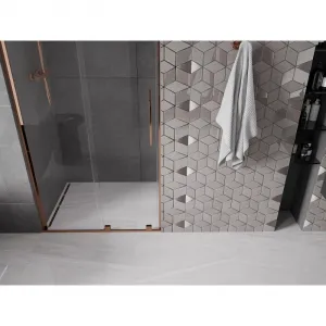 MEXEN/S - Velar L posuvné sprchové dvere 110, transparent, ružové zlato 871-110-003-01-60