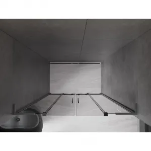 MEXEN/S - Velar L Duo posuvné sprchové dvere 150, grafit, grafit metal 871-150-003-42-95
