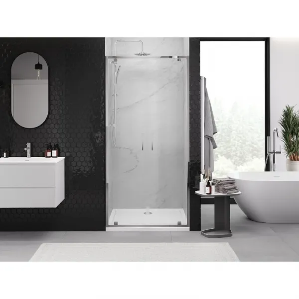 MEXEN - Exo sprchové dvere krídlové 80, transparent, chróm 8182-080-000-01-00