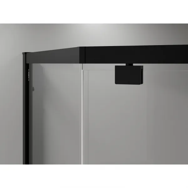 MEXEN - Exo sprchovací kút päťboký krídlový 80 x 80, transparent, čierna 812-080-080-70-00