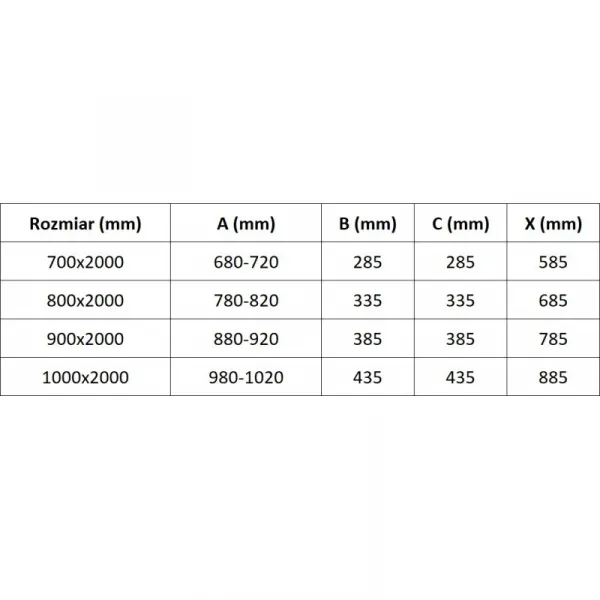 MEXEN - Exo sprchové dvere krídlové 90, transparent, čierna 814-090-000-70-00