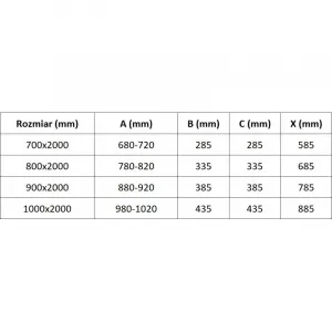 MEXEN - Exo sprchové dvere krídlové 90, transparent, čierna 814-090-000-70-00