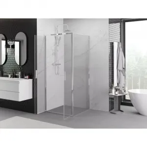 MEXEN/S - Exo sprchový kút dvere krídlové 70 x 70, transparent, chróm 814-070-070-01-00