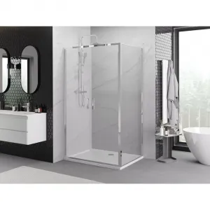 MEXEN/S - Exo sprchovací kút dvere krídlové 70 x 100, transparent, chróm 814-070-100-01-00