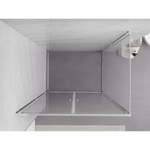MEXEN/S - Exo sprchovací kút dvere krídlové 80 x 100, transparent, chróm 814-080-100-01-00