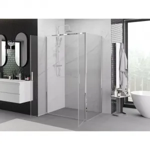 MEXEN/S - Exo sprchovací kút dvere krídlové 70 x 100, transparent, chróm 814-070-100-01-00