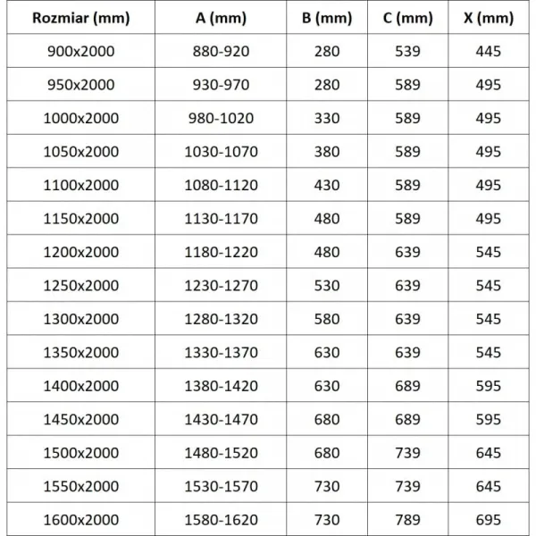 MEXEN - Exo sprchové dvere krídlové 100, transparent, čierna 819-100-000-70-00