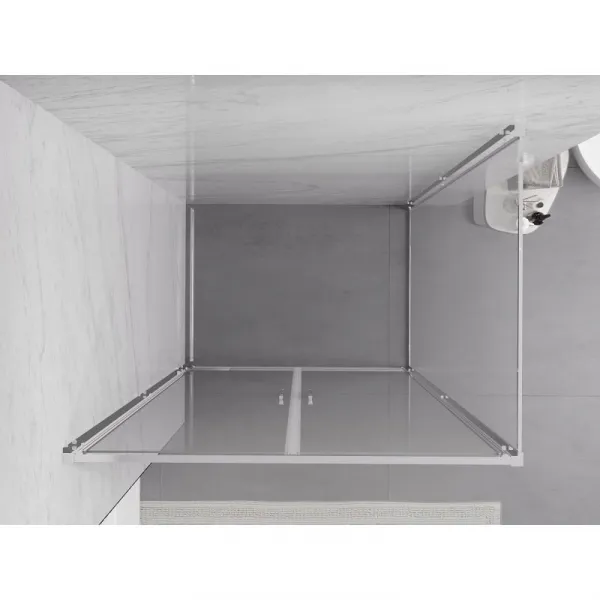 MEXEN/S - Exo sprchovací kút dvere krídlové 70 x 100, transparent, chróm 814-070-100-01-00