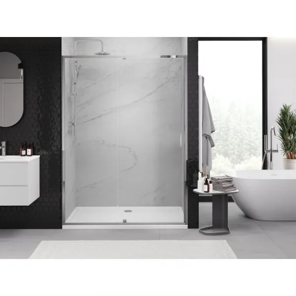 MEXEN - Exo sprchové dvere krídlové 130, transparent, chróm 819-130-000-01-00