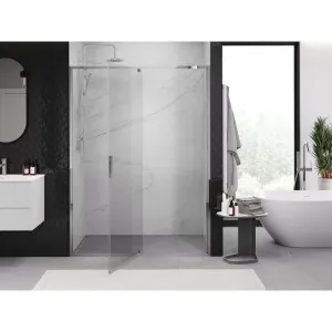 MEXEN - Exo sprchové dvere krídlové 135, transparent, chróm 819-135-000-01-00