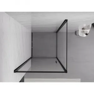 MEXEN/S - Exo sprchovací kút dvere krídlové 70 x 70, transparent, čierna 817-070-070-70-00