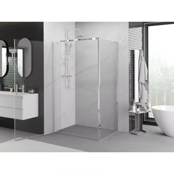 MEXEN/S - Exo sprchovací kút dvere krídlové 100 x 70, transparent, chróm 8181-100-070-01-00