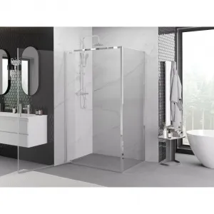 MEXEN/S - Exo sprchovací kút dvere krídlové 100 x 70, transparent, chróm 8181-100-070-01-00